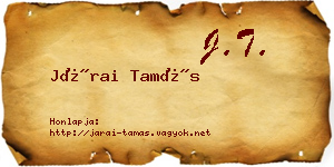 Járai Tamás névjegykártya