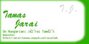 tamas jarai business card